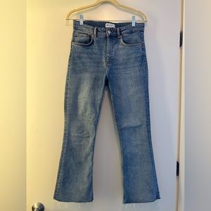 Zara Cropped Flare jeans